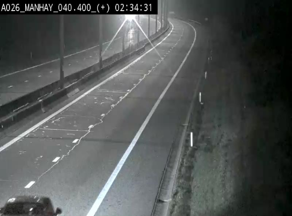 Webcam autoroute A26/E25 à hauteur de Manhay, avant la jonction avec la N651 en direction de Luxembourg - BK 40.4