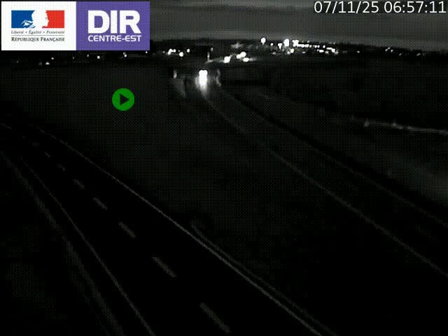 Webcam sur le contournement de Valence, sur la Nationale 7, caméra orientée vers Lyon