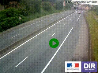 Caméra autoroutière sur l'A47 à hauteur de Givors, a proximité de Lyon. La webcam est orientée vers Lyon