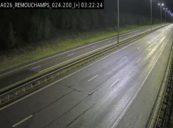 Webcam à hauteur de Spa entre la sortie Remouchamps et la sortie Stavelot. Vue orientée vers les Ardennes