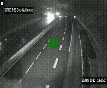 Webcam routière à hauteur de Bois-Guillaume en périphérie de Rouen. Vue orientée vers Rouen