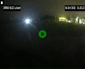 Webcam en périphérie de Chartres sur la N123, à hauteur de Luisant. Vue orientée vers Chartres