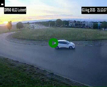 Webcam en périphérie de Chartres sur la N123, à hauteur de Luisant. Vue orientée vers Chartres