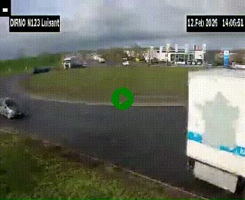 Webcam en périphérie de Chartres sur la N123, à hauteur de Luisant. Vue orientée vers Chartres