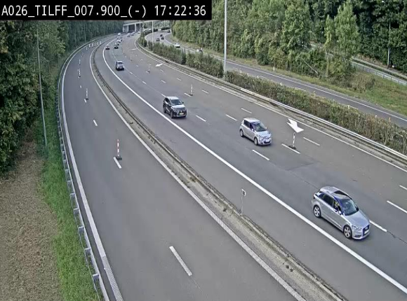 Webcam autoroute A26/E25 à Esneux, en Belgique en direction Luxembourg - BK 7.9