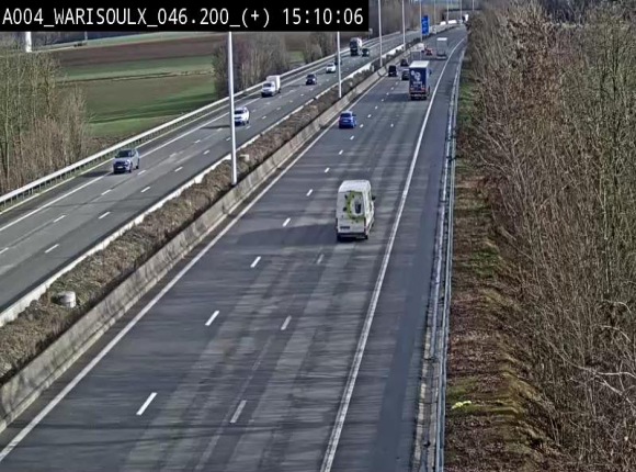Webcam autoroute Belgique - Warissoulx - E411 - BK 46.2