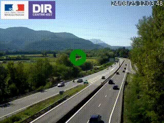 Caméra trafic à Meylan sur la Rocade-Sud de Grenoble en direction d'Aix-en-Provence