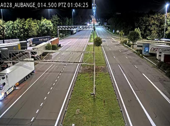 Webcam autoroute Belgique - Aubange - A28 direction Arlon - BK 14