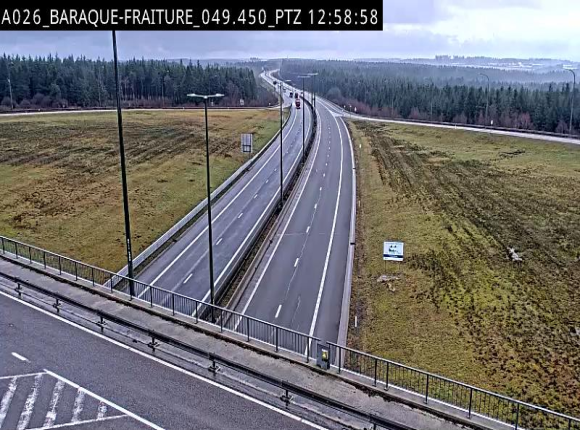 Webcam à la Baraque de Fraiture à la jonction entre l'E25 et la N89 à hauteur de Vielsalm