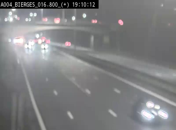 Webcam à Wavre, à hauteur de la sortie 5 Bierges. Vue orientée vers Namur