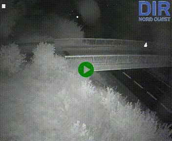Webcam sur A84 à hauteur de Pont-Farcy, au niveau du pont autoroutier sur la Vire, au sud de Saint-Lô