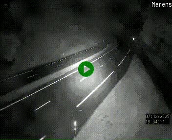 Webcam dans les Pyrénées à hauteur de Mérens-les-Vals sur N320, en direction de Pas de la Casa (Andorre)