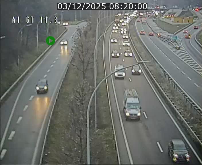 Traffic live webcam Luxembourg Senningerberg - A1 direction Allemagne - BK 11.3