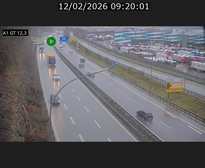 Traffic live webcam Luxembourg Senningerberg - A1 direction Allemagne - BK 12.3