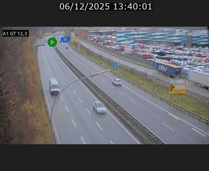 Traffic live webcam Luxembourg Senningerberg - A1 direction Allemagne - BK 12.3