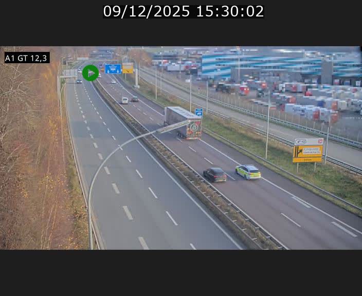 Traffic live webcam Luxembourg Senningerberg - A1 direction Allemagne - BK 12.3