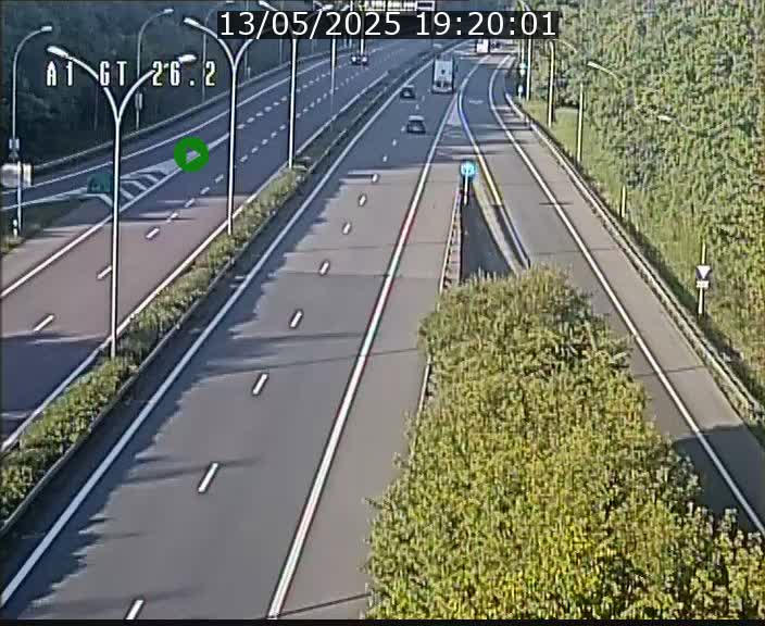 Traffic live webcam Luxembourg Grevenmacher - A1 direction Allemagne - BK 26.2