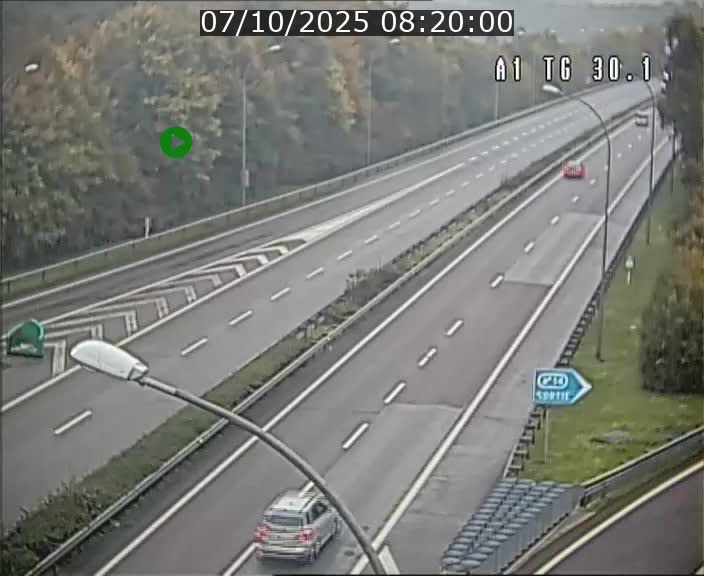 Traffic live webcam Luxembourg Grevenmacher - A1 direction Luxembourg - BK 30.1