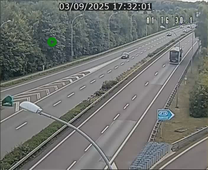 Traffic live webcam Luxembourg Grevenmacher - A1 direction Luxembourg - BK 30.1