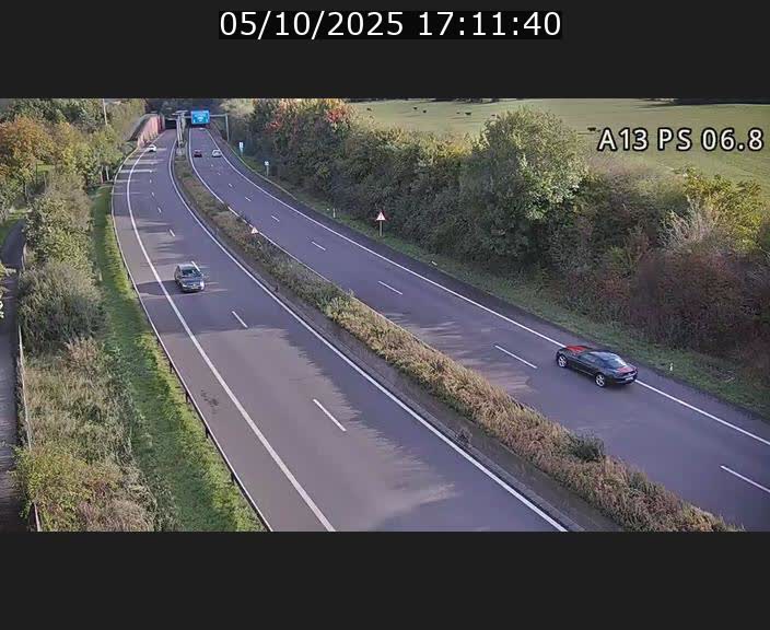 Traffic live webcam Luxembourg Ehlerange - A13 direction Esch-sur-Alzette - BK 6.8