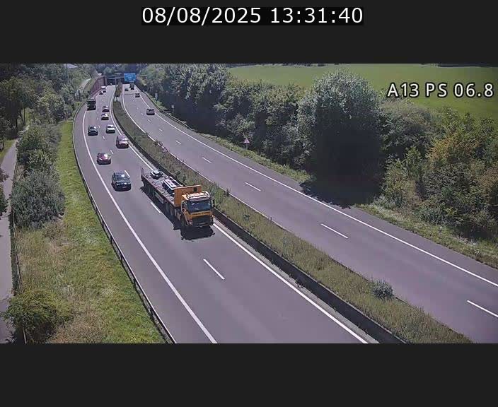 Traffic live webcam Luxembourg Ehlerange - A13 direction Esch-sur-Alzette - BK 6.8