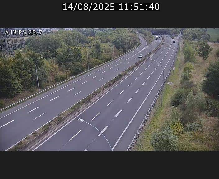 Traffic live webcam Luxembourg Frisange - A13 direction Allemagne - BK 26
