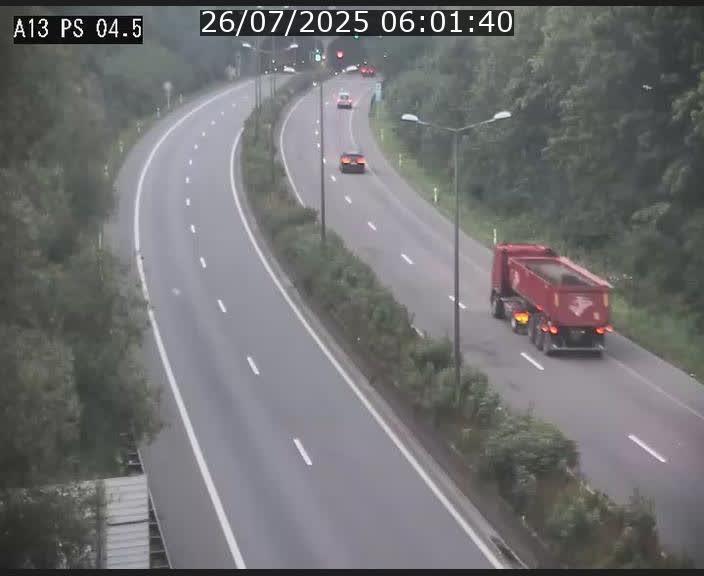 Traffic live webcam Luxembourg Differdange - A13 direction Esch-sur-Alzette - BK 4.5
