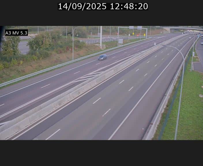 Webcam à l'Aire de Berchem au Luxembourg sur l'A3. Vue orientée vers la France