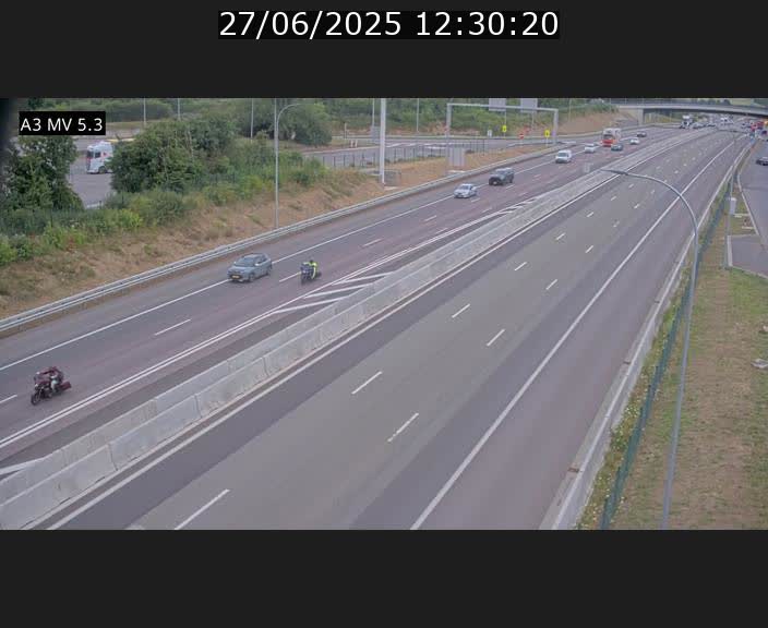 Webcam à l'Aire de Berchem au Luxembourg sur l'A3. Vue orientée vers la France