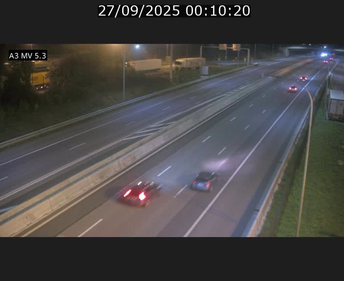 Webcam à l'Aire de Berchem au Luxembourg sur l'A3. Vue orientée vers la France