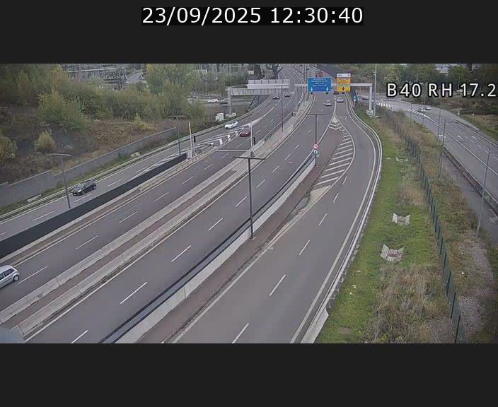 Webcam sur le contournement d'Esch Belval à hauteur de la sortie Université de Luxembourg. Vue orientée vers Luxembourg