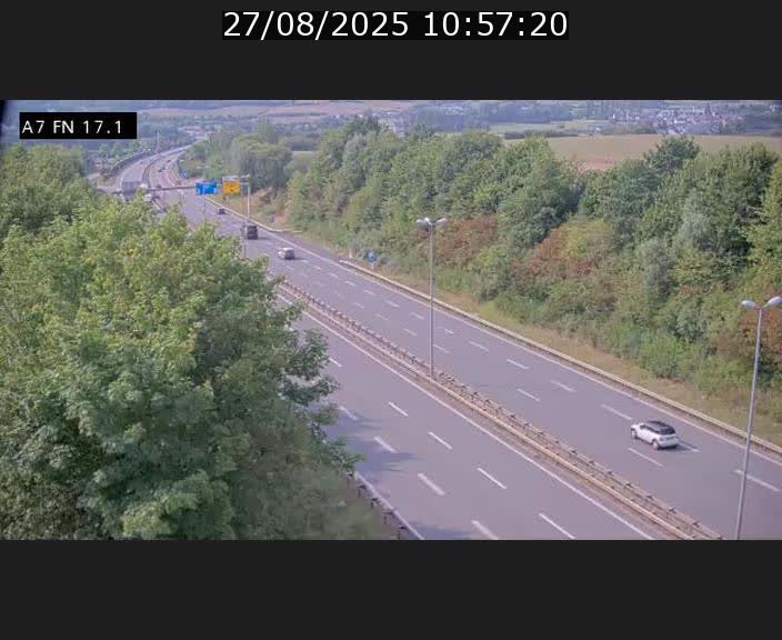 Caméra trafic Luxembourg - A7, Merscherbierg direction Mersch