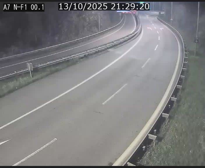 Webcam autoroute Luxembourg A7 située dans la sortie 1 Waldhof, vers la N11, avant le Tunnel Stafelter