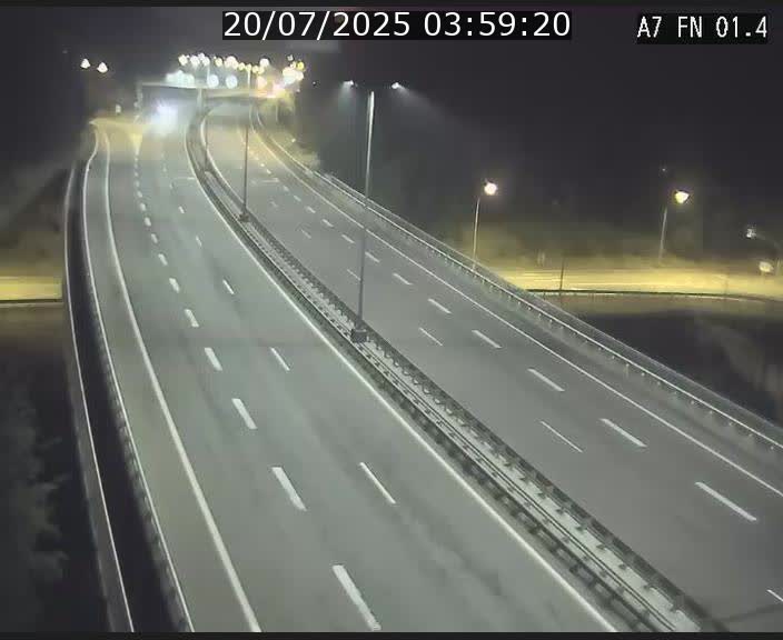 Caméra autoroute Luxembourg A7 - Tunnel Stafelter - direction Echangeur Grünewald