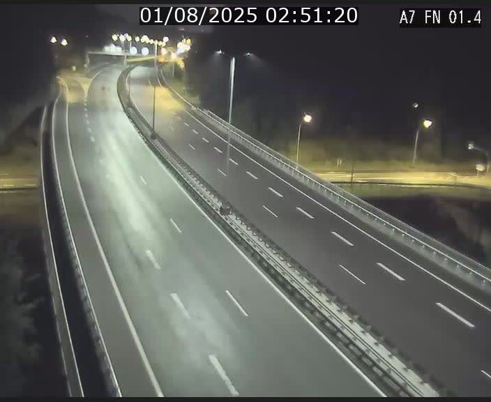 Caméra autoroute Luxembourg A7 - Tunnel Stafelter - direction Echangeur Grünewald