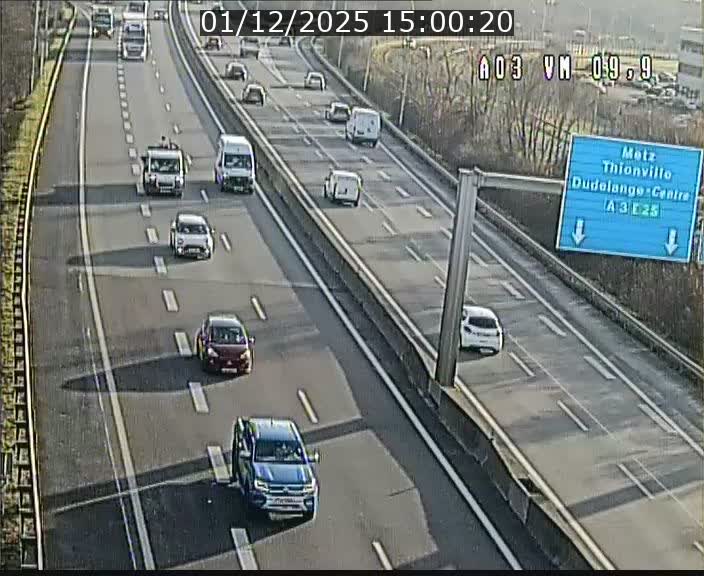 Webcam Autoroute à la Croix de Bettembourg - A3 - BK 9.9 - direction France
