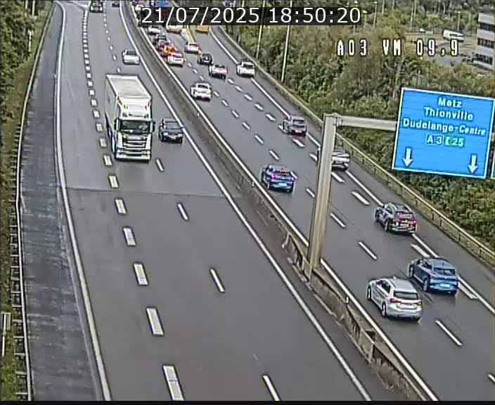 Webcam Autoroute à la Croix de Bettembourg - A3 - BK 9.9 - direction France