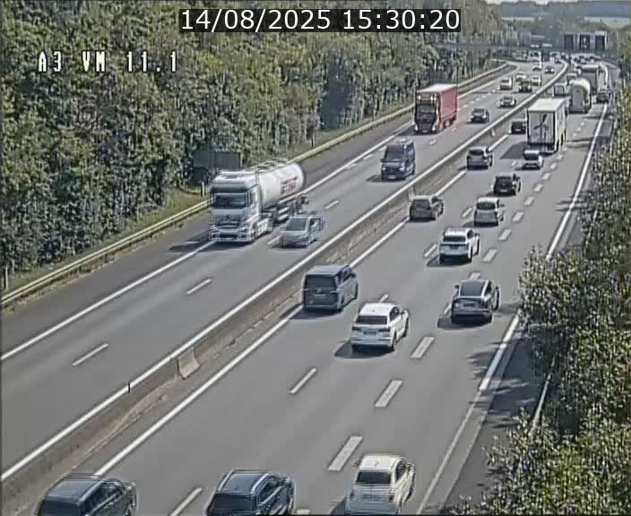 Webcam à la frontière franco-luxembourgeoise, avant la Croix de Bettembourg - BK 11.1 - direction Luxembourg-ville