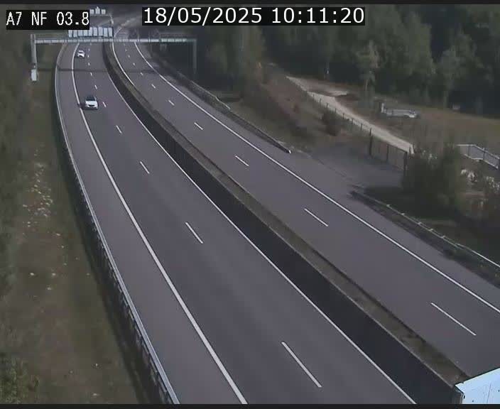 Webcam autoroute A7 au Luxembourg à la sortie du Tunnel Stafelter vers le Nord