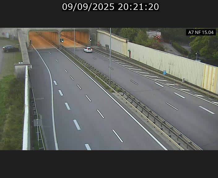 Caméra trafic Luxembourg - A7, Tunnel Mersch, entrée sud, direction Ettelbruck