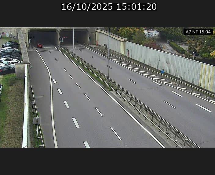Caméra trafic Luxembourg - A7, Tunnel Mersch, entrée sud, direction Ettelbruck