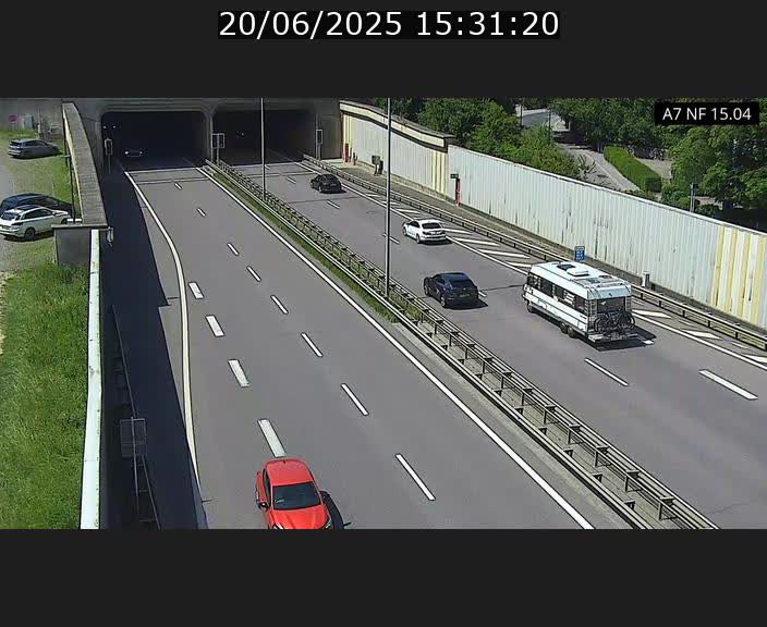 Caméra trafic Luxembourg - A7, Tunnel Mersch, entrée sud, direction Ettelbruck