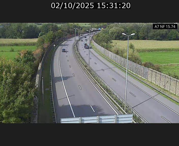 Caméra trafic Luxembourg - A7, Tunnel Mersch, entrée nord, direction Lorentzweiler