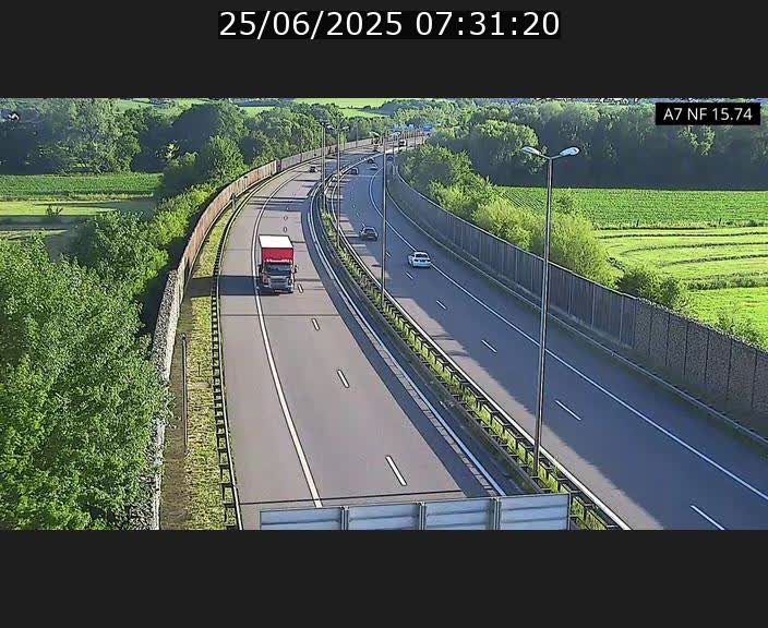 Caméra trafic Luxembourg - A7, Tunnel Mersch, entrée nord, direction Lorentzweiler
