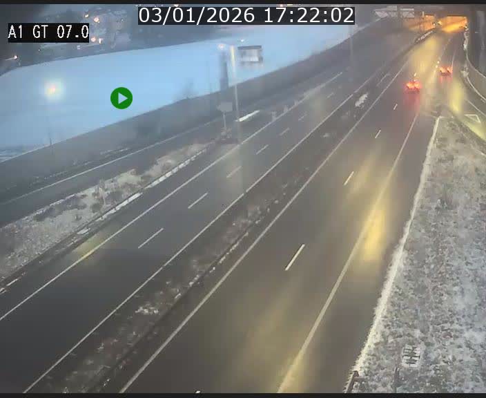 Traffic live webcam Luxembourg Cents - A1 direction Kirchberg - BK 7