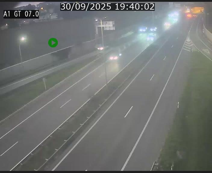 Traffic live webcam Luxembourg Cents - A1 direction Kirchberg - BK 7