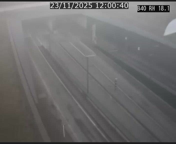 Webcam sur la route de contournement d'Esch-Belval avant le tunnel Central Gate au niveau de la porte de France et du radar fixe