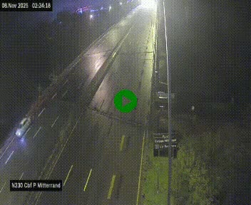 Webcam sur le périphérique de Bordeaux à l'est de la ville. Caméra située sur le Pont Mitterand sur la N230