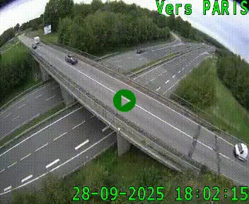 Clone of Caméra routière sur l'autoroute A20 au nord de Limoges, à la jonction avec la N520. Vue orientée vers Paris
