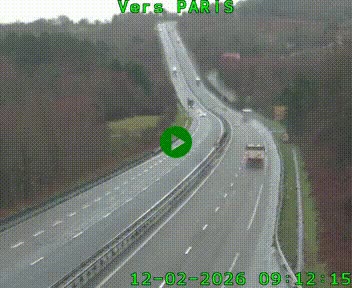 Caméra routière sur l'autoroute A20 à Bessines-sur-Gartempe. Vue orientée vers Paris